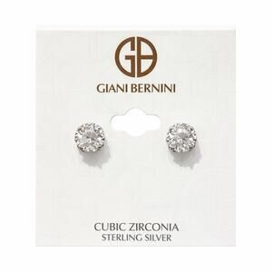 Giani Bernini Sterling Silver CZ Stud Earrings (NWT)